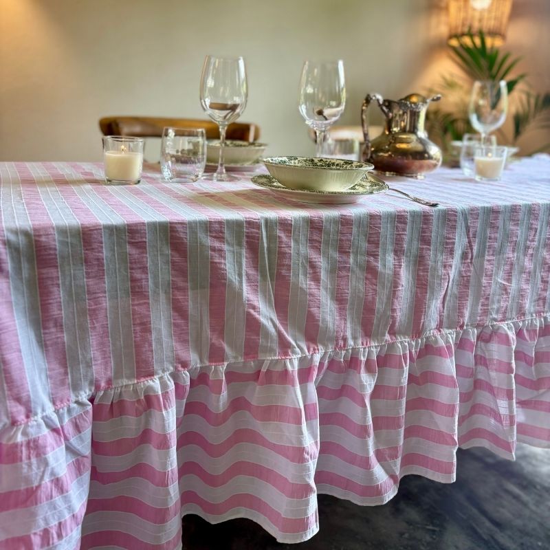 Mantel Fiyi / Rayas Rosas