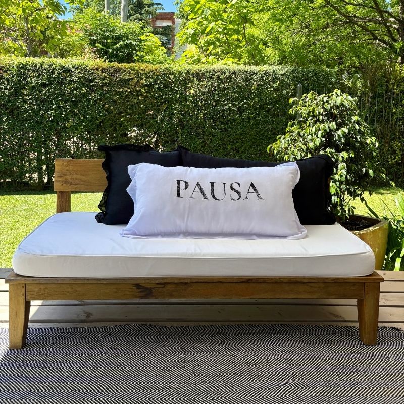 Funda de Almohadón Pausa / Blanco y Negro