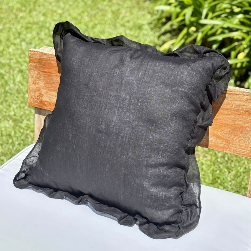 Funda de Almohadón Amber / Negro