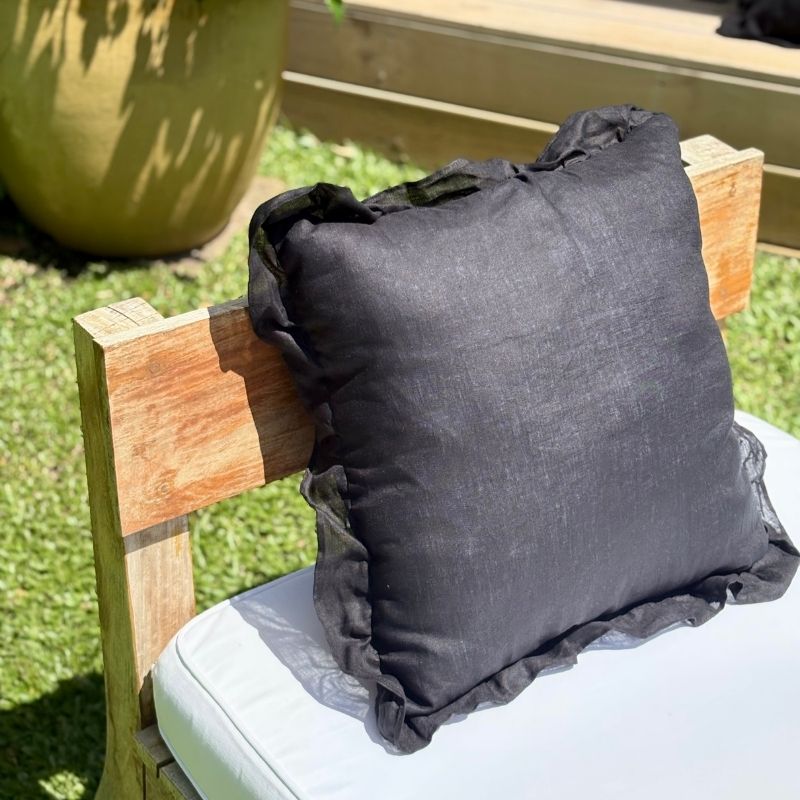 Funda de Almohadón Amber / Negro