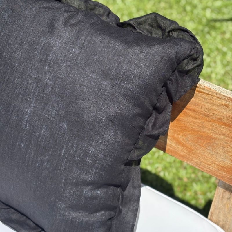 Funda de Almohadón Amber / Negro