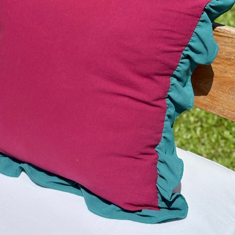 Funda de Almohadón Amber / Morado y Verde