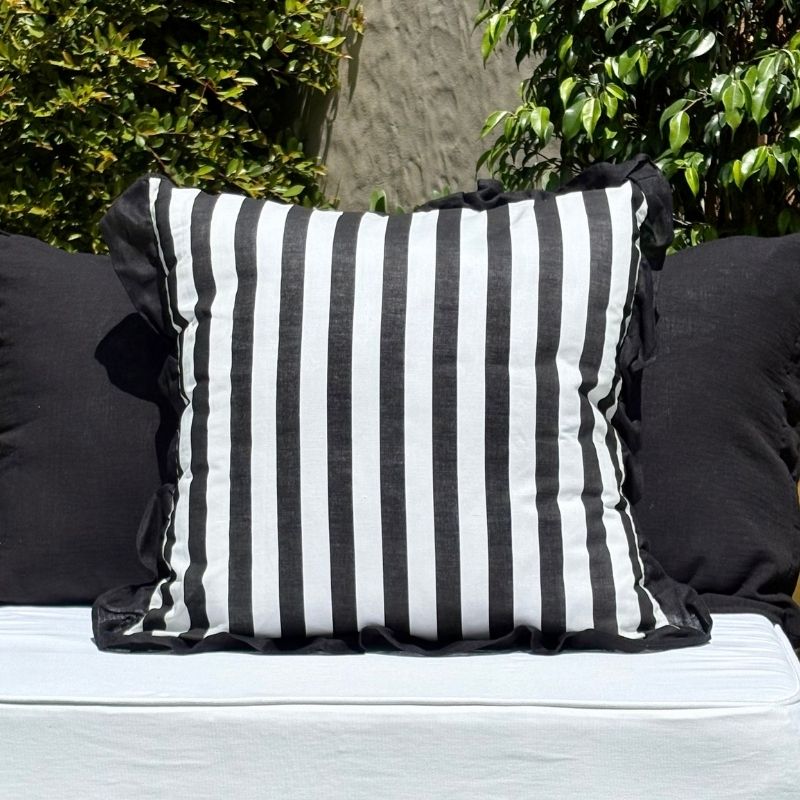 Funda de Almohadón Amber / Blanco y Negro