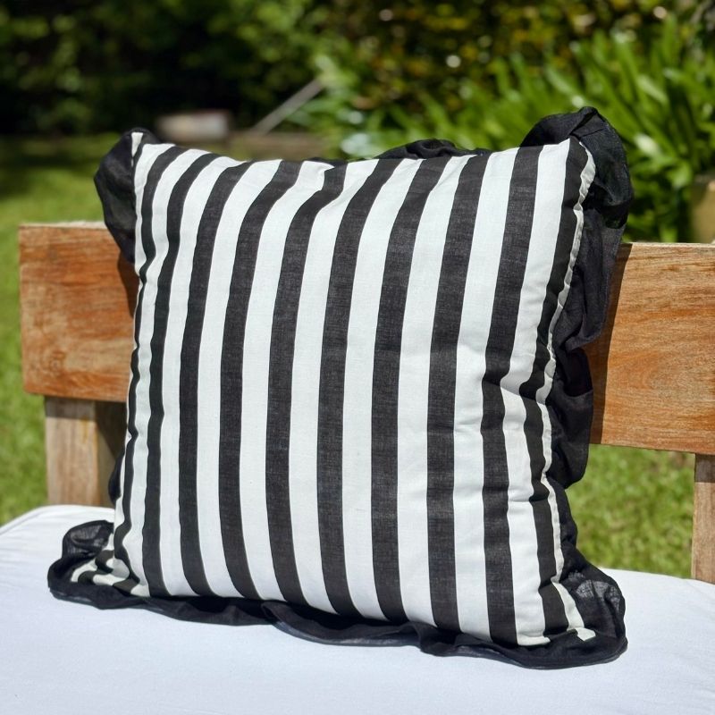 Funda de Almohadón Amber / Blanco y Negro