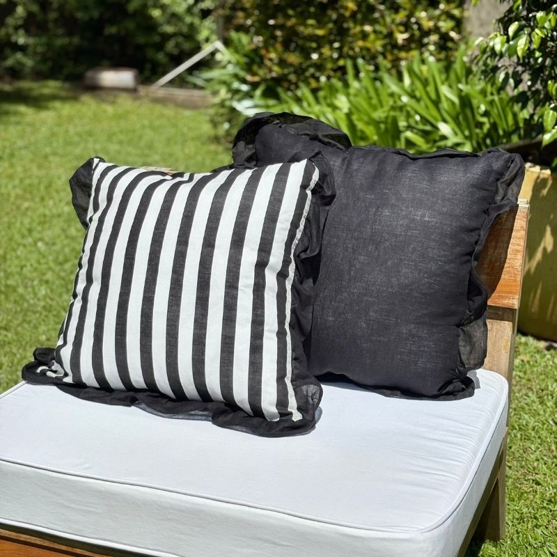 Funda de Almohadón Amber / Blanco y Negro