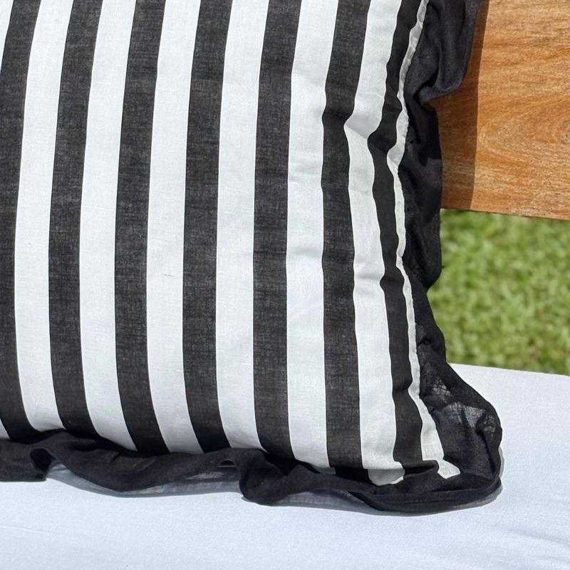 Funda de Almohadón Amber / Blanco y Negro