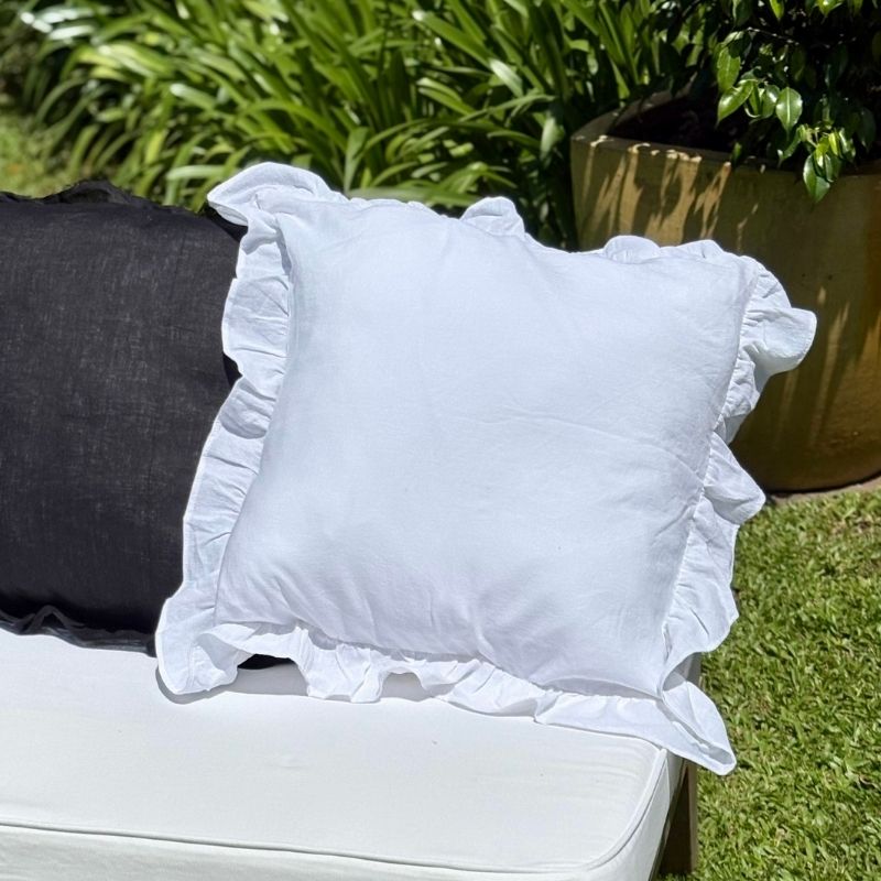 Funda de Almohadón Amber / Blanco