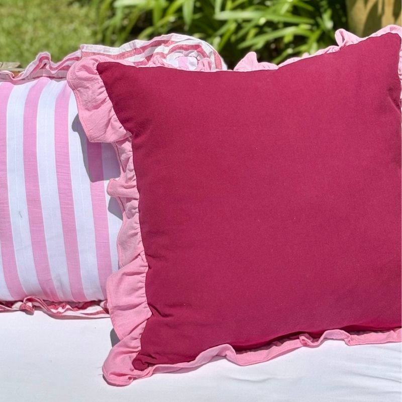 Funda de Almohadón Amber / Morado y Rosa