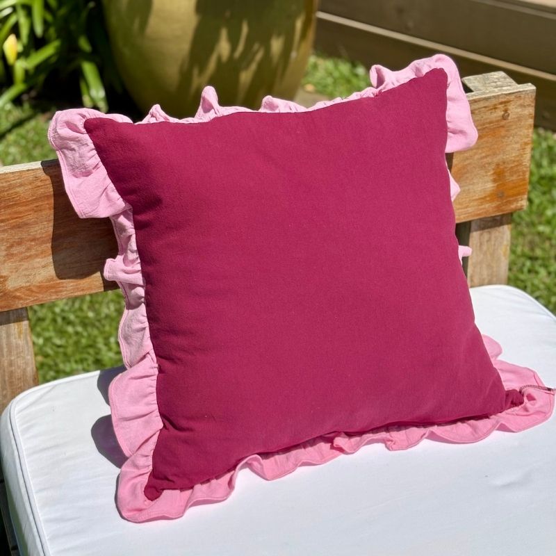 Funda de Almohadón Amber / Morado y Rosa