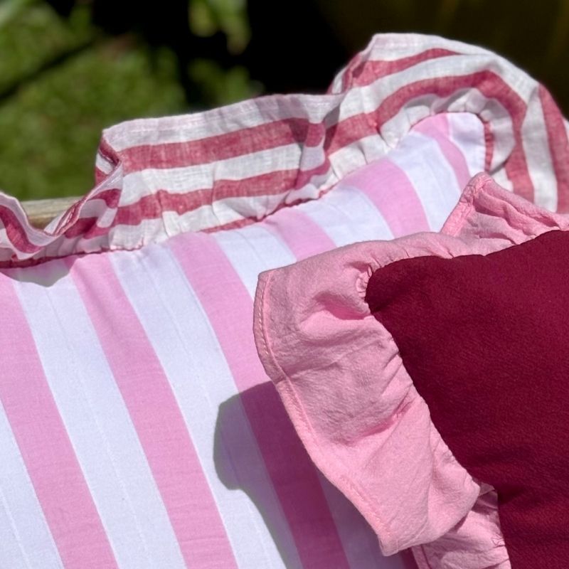 Funda de Almohadón Amber / Morado y Rosa