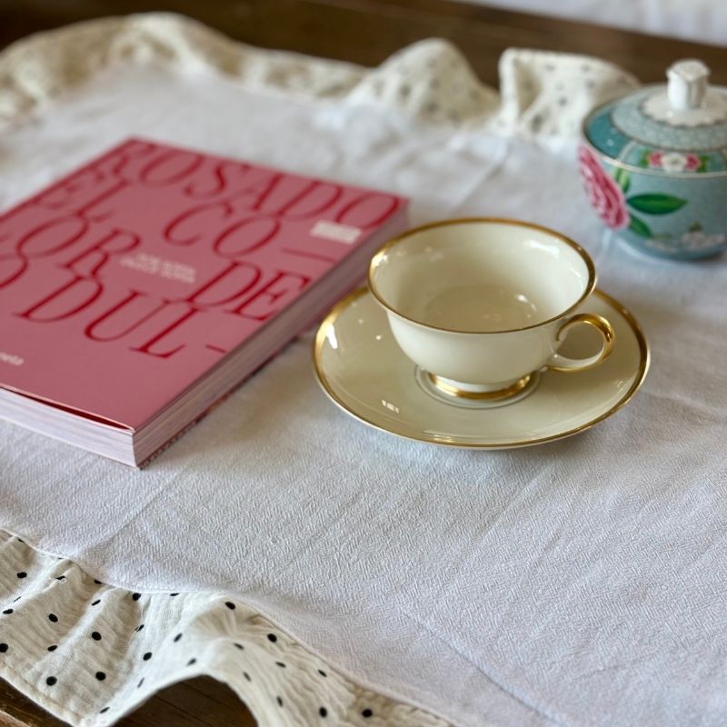 Repasador Aurea / Blanco con Lunares