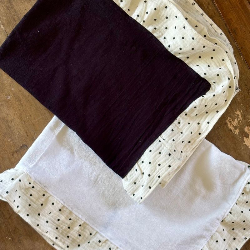 Repasador Aurea / Blanco con Lunares